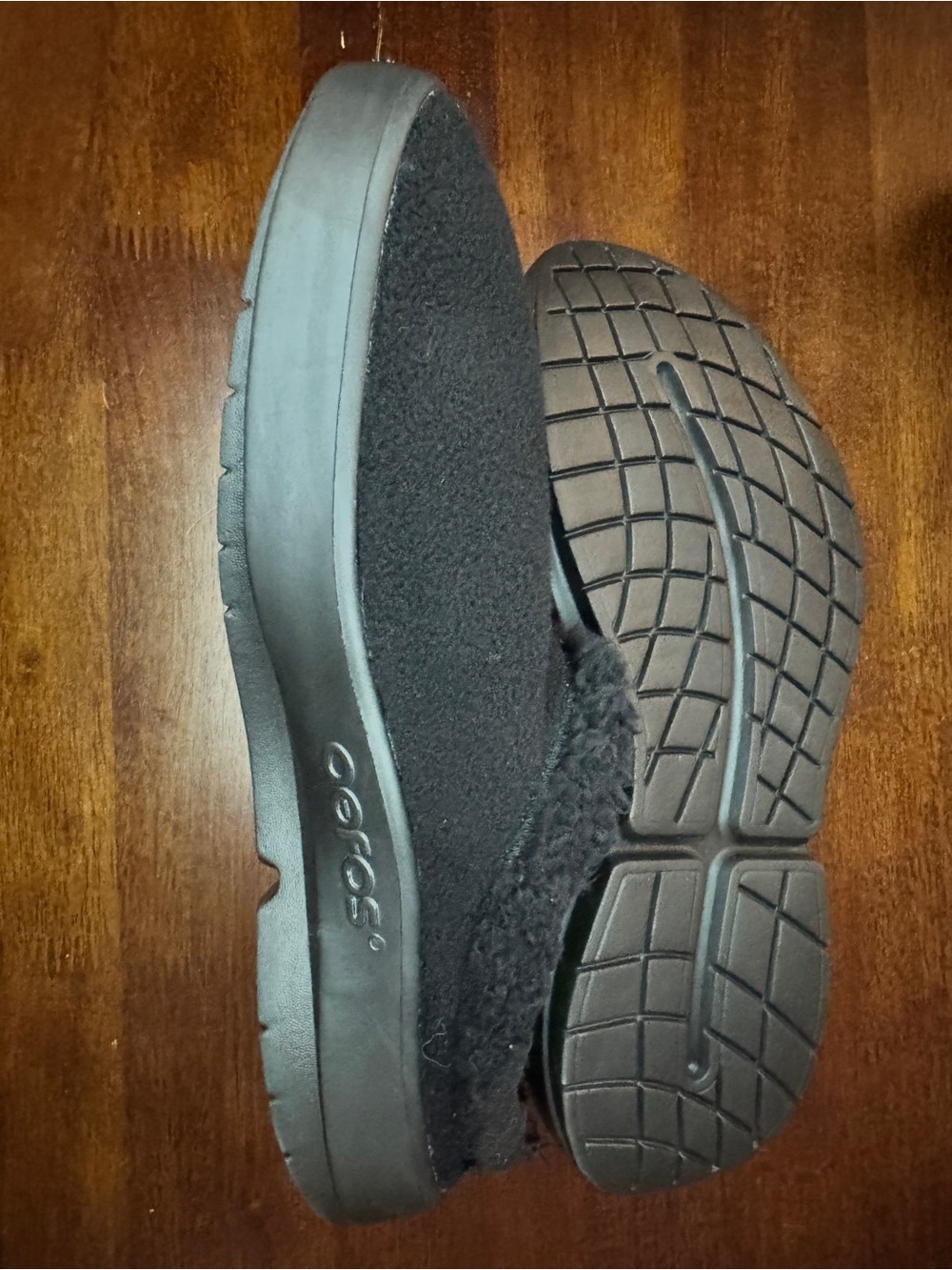 OOFOS OOcoozie Men’s 10 Mules Shoes Slides Sandals Slippers Slip Ons Black NEW - Picture 14 of 15
